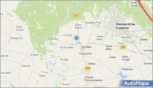 mapa Broniszewo, Broniszewo gmina Aleksandrów Kujawski na mapie Targeo